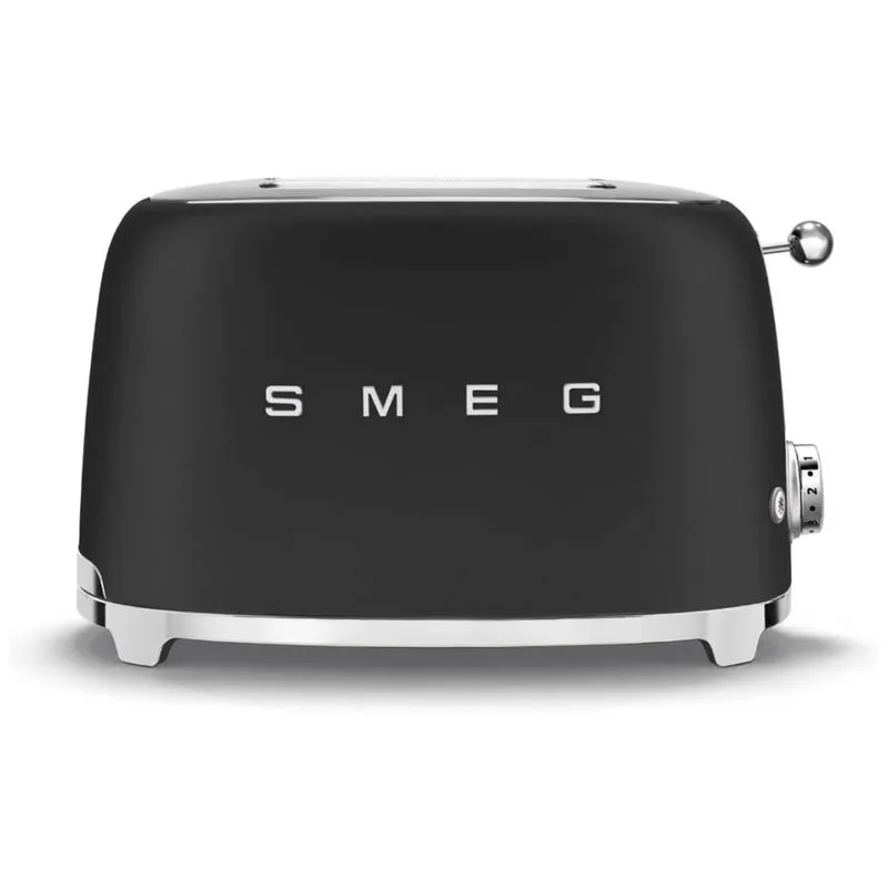 Torradeira Smeg 2 Fatias Com 6 Configurações E Função De Descongelamento - Preta Fosca