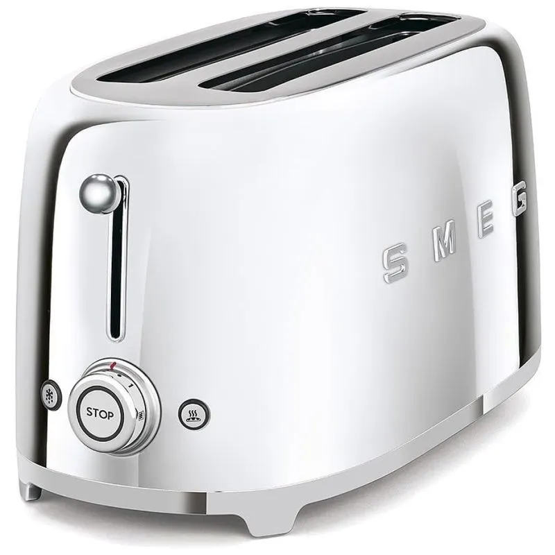 Torradeira Smeg 50s Retro 4 Fatias Em Aço Inoxidável