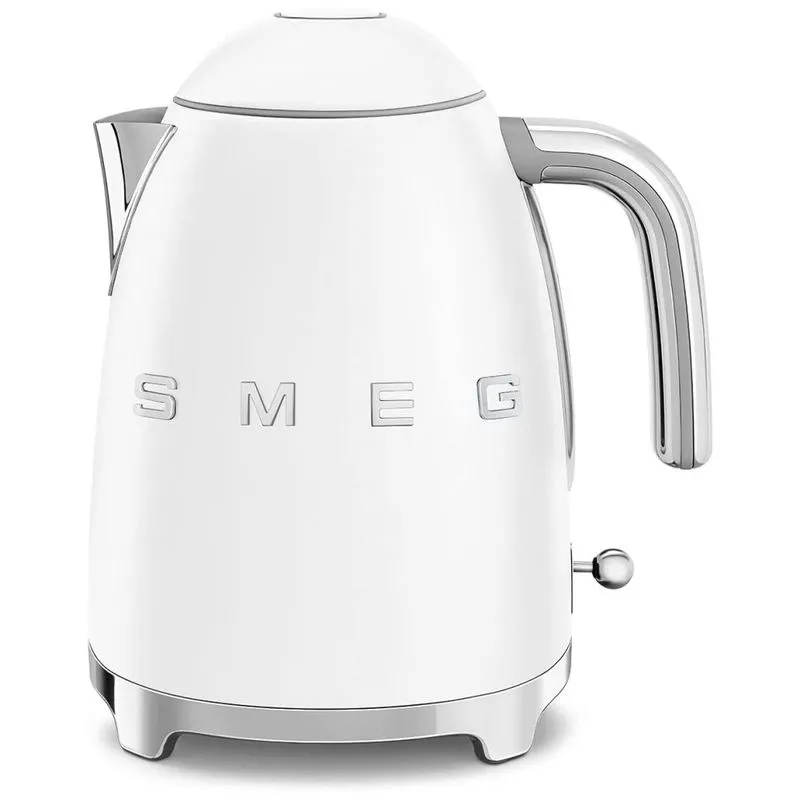 Chaleira Elétrica Smeg 50s Retro Style 7 Copos Com Desligamento Automático, Base Removível E Indicador De Água, Klf03whus, Branca