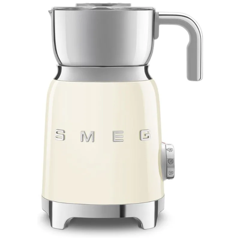 Espumador De Leite Smeg Retrô Estilo Anos 50 Com 2 Discos, 6 Programas Pré-definidos, Frotação Quente Ou Fria E Aquecimento Por Indução