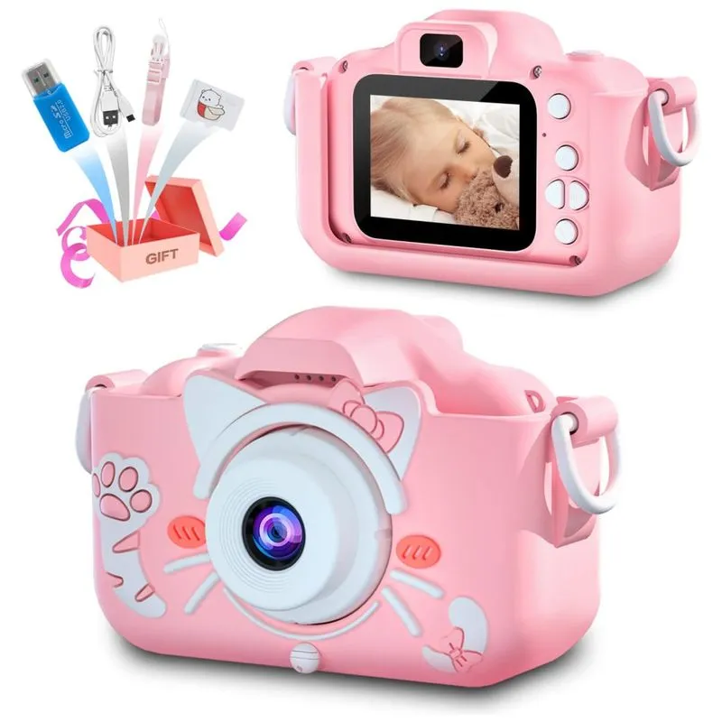 Câmera De Selfie De Crianças Goopow. Presentes De Aniversário De Natal Para Meninos Meninas De 3 A 9 Anos. Hd Câmeras