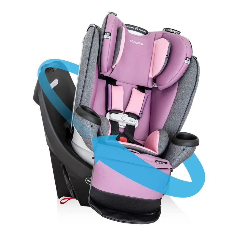 Cadeira De Carro Rotativa Evenflo Gold Revolve360 Extend Allinone Com Sensorsafe Opal Pink