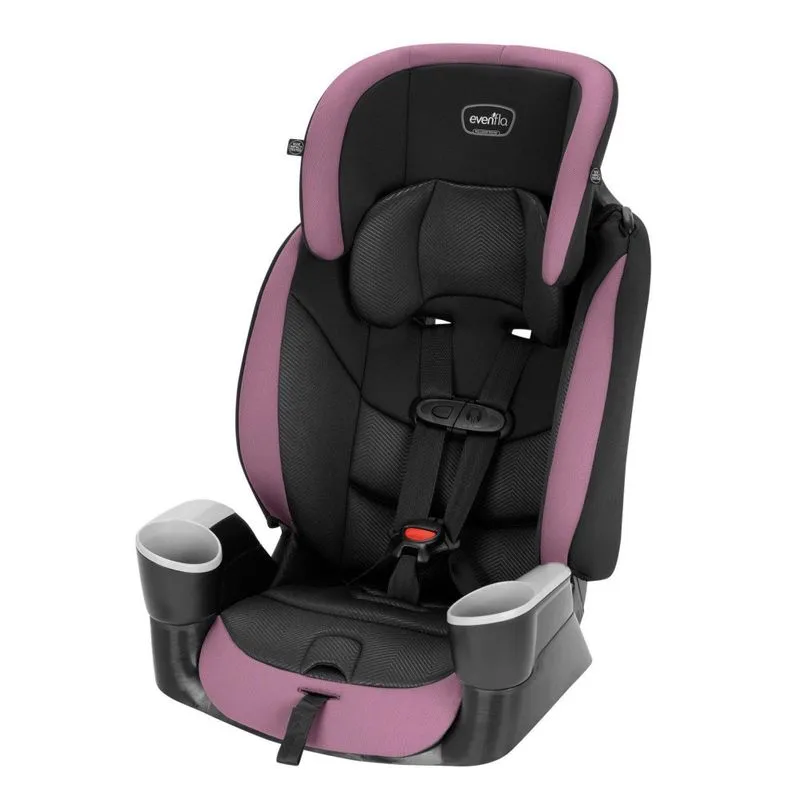 Assento Veicular 2 Em 1 Evenflo Maestro Sport, Encosto Alto, Cinto 5 Pontos, Para Crianças De 2 A 8 Anos, Rosa Whitney