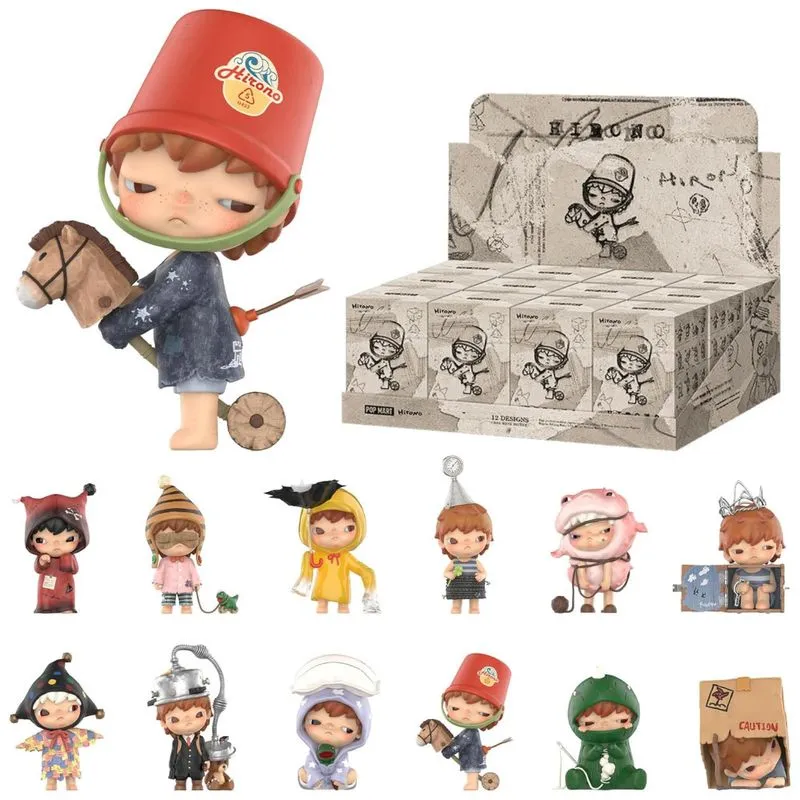 Conjunto Com 12 Miniaturas Surpresa Hirono Echo Da Pop Mart, Brinquedos Colecionáveis De Ação Com Design Variado, Ideal Para Decoração De Ambientes.