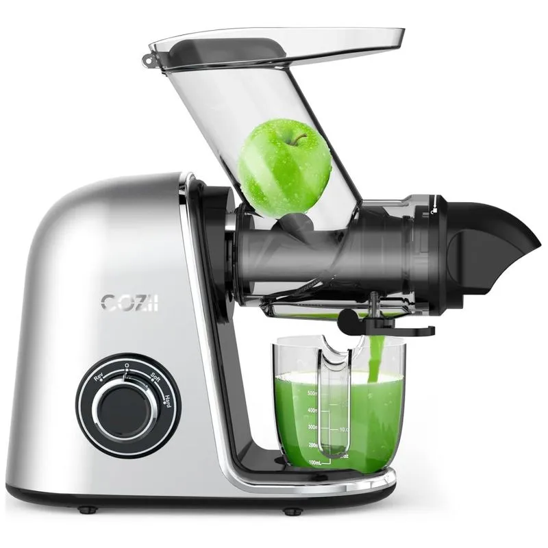 Prensa De Sucos Cozii Com 9cm De Boca, Modo Suave E Duro, Fácil Limpeza - Ideal Para Frutas E Vegetais