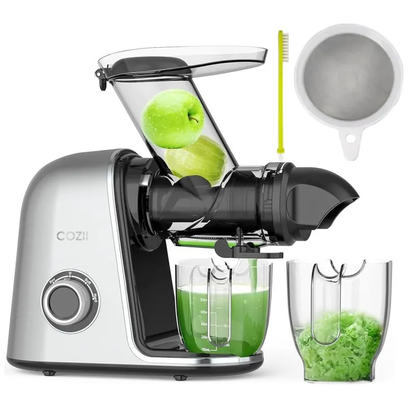 Prensador De Frutas E Vegetais Cozii, Com 9,1cm De Boca, Modo Suave E Forte, Fácil Limpeza, Motor Potente - 1200w