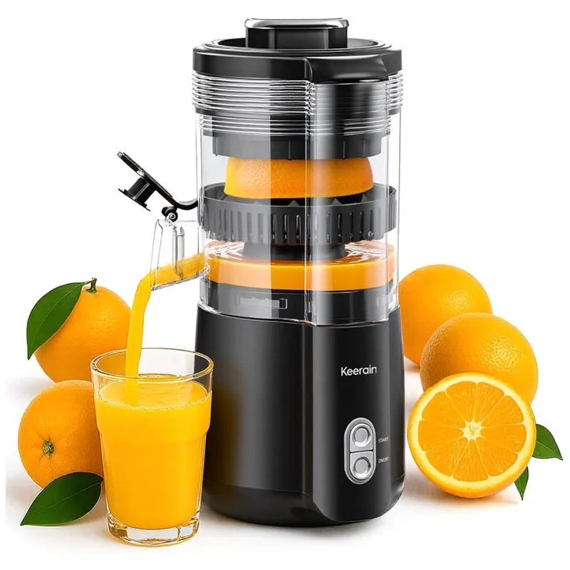 Extrator De Suco Elétrico Keerain, Máquina De Suco De Laranja Sem As Mãos Com Escova De Limpeza, Espremedor Automático Para Limão, Lima, Toranja, Romã