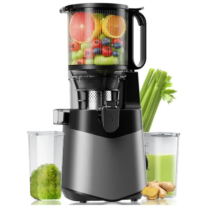 Extrator De Suco Luixxn Com Bocal De 14,7 Cm, 350w - Ideal Para Frutas E Vegetais Inteiros, Tecnologia De Prensagem A Frio