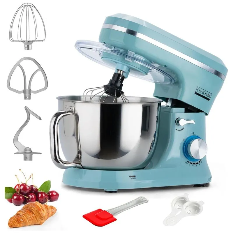 Batedeira Elétrica Com Tigela De 6,5 Litros, Mixer De Alimentos Doméstico 10 Velocidades 660w, Batedeira De Massas De Pão E Bolos Com Gancho De