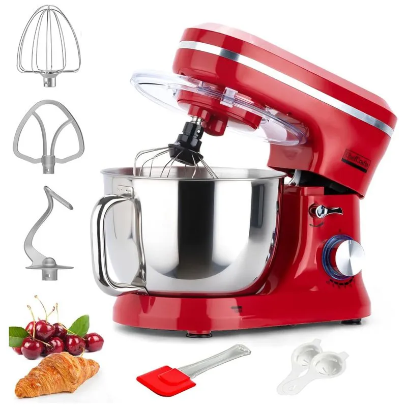 Mixer De Alimentos Doméstico 6,5 Litros Com 10 Velocidades E 660w - Ideal Para Massas De Pão E Bolos