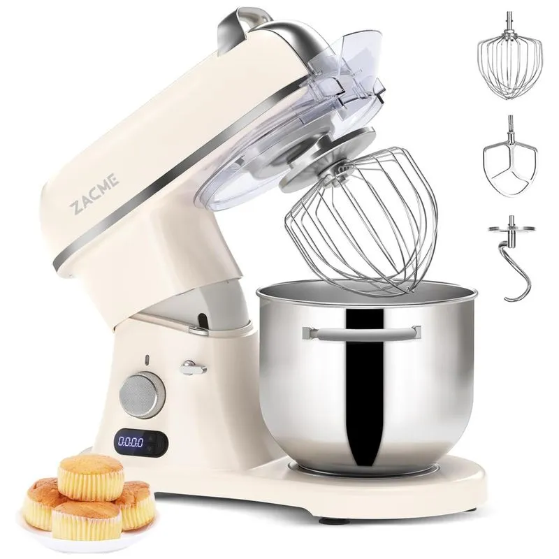 Batedeira Doméstica De 7 Litros 800w Com Csa, Corpo Em Alumínio Fundido, Tigela Inox, Gancho De Massa - Ideal Para Sua Cozinha!