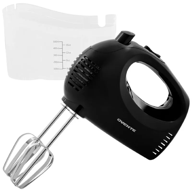 Batedeira De Mão Elétrico Ovente 5 Velocidades C/ Batedor De Aço Inox, Motor 150w, Compacto P/ Bater E Misturar, Estojo De Armazenamento
