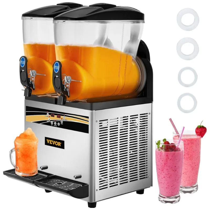 Máquina De Frozen Vevor De 15lx2 Tanques Para Margaritas - Aproveite O Verão Com Bebidas Geladas!