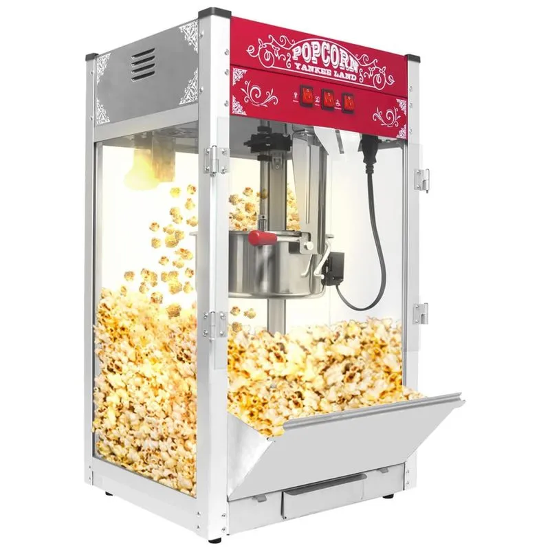 Máquina De Pipoca Profissional De 473ml, Bancada Em Aço Inox, Plataforma Aquecida, Controle 3 Botões - Ideal Para Negócios