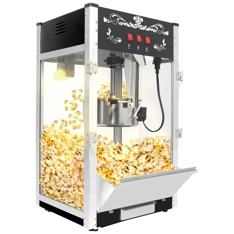 Máquina De Pipoca Profissional De 473ml, Bancada Com Caldeira Inox, Deck Aquecido E Controle 3 Em 1 Para Pipocas Deliciosas,fammyloft