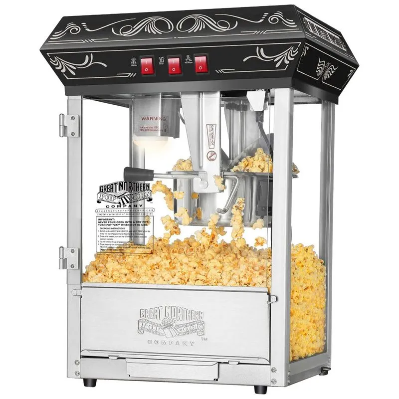 Máquina De Pipoca Countertop Good Time, 8oz, Preta - Great Northern Popcorn