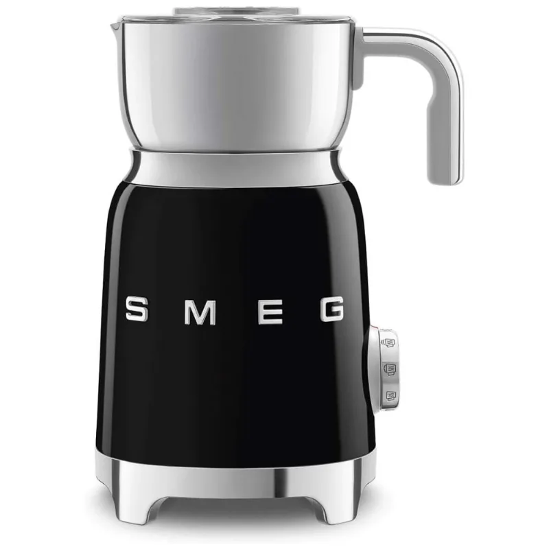 Espumador De Leite Smeg Retro 50s Style Com 2 Discos 6 Programas Pré-definidos De Espuma Quente Ou Fria E Aquecimento Por Indução Preto 600ml