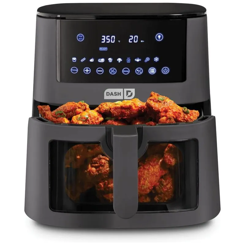 Fritadeira Digital De Ar Dash 7 Litros Clear View Forged Iron De 7 Quartos