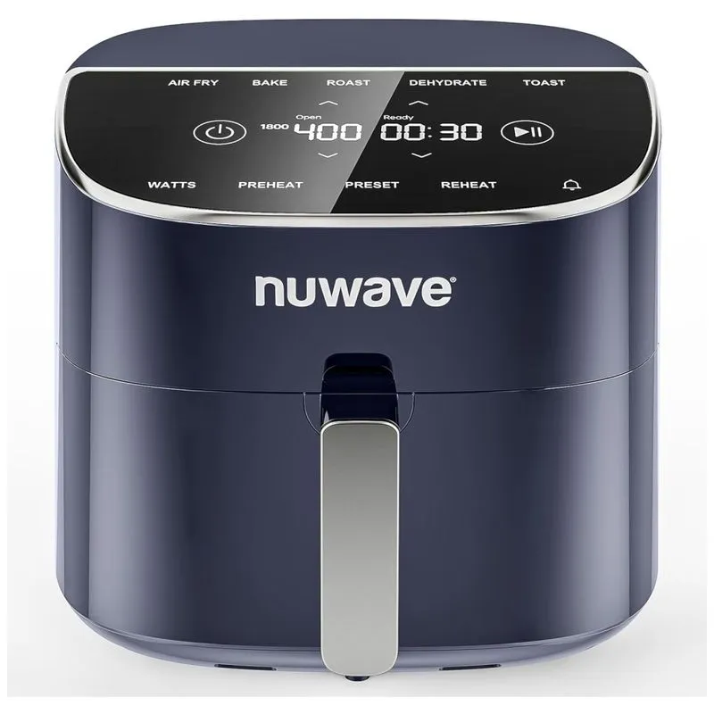 Fritadeira Elétrica De Ar Digital Nuwave Brio Plus 8 Litros, Livre De Substâncias Químicas Nocivas, Novo Modelo Com Controle Por Toque, Display