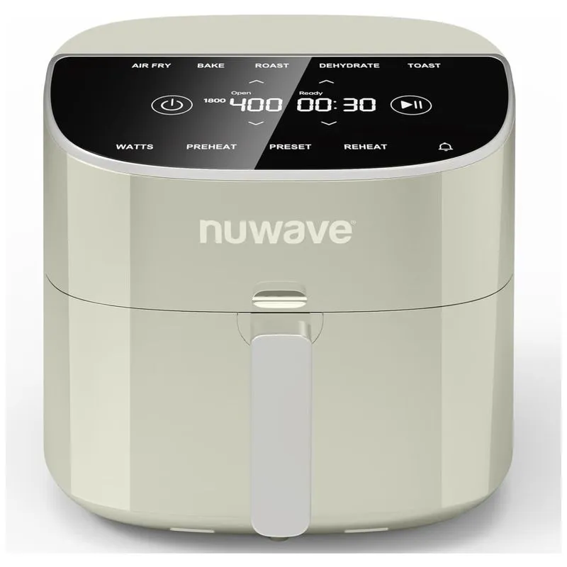 Fritadeira Elétrica De Ar Digital Nuwave Brio Plus 8 Litros, Livre De Substâncias Nocivas, Design Moderno, Tela De Toque, 10 Funções De Cozimento