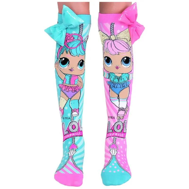 Meias L.o.l Surprise Bonbon Dawn, Meias Longas E Fofas Com Laço Rosa E Azul Feito Sob Medida No Topo! 6-18 Anos Multicoloridas,madmia