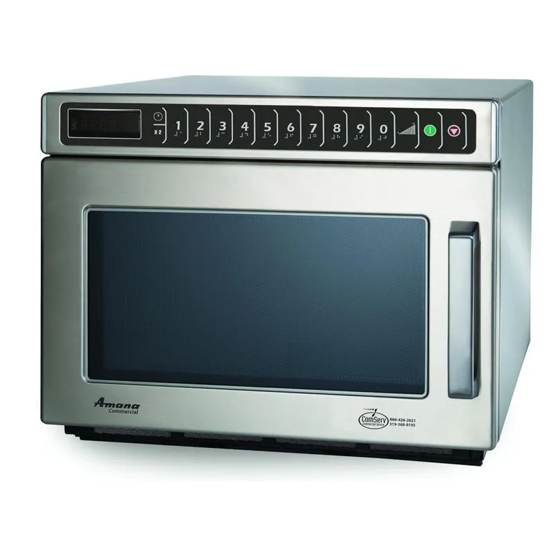 Forno Micro-ondas Comercial Amana Hdc182 Compacto De Alta Resistência, 1800w, Aço Inoxidável