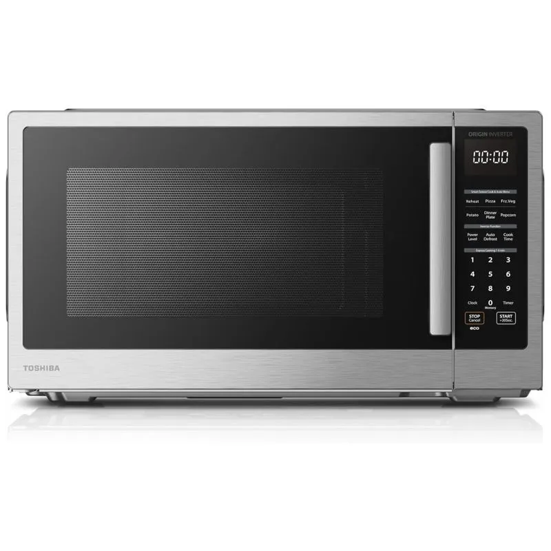 Micro-ondas Bancada Toshiba C/ Sensor Cozimento, 6 Menus Automáticos, Inversor, Trava Segurança Infantil