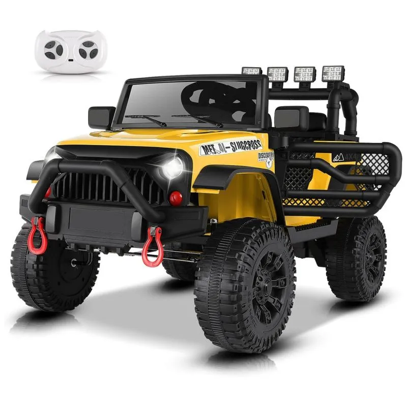 Mini Carro Elétrico Infantil Hikole 12v, Controle Remoto Bluetooth, Luzes De Led, Cinto De Segurança, Música, 1,2m De Comprimento