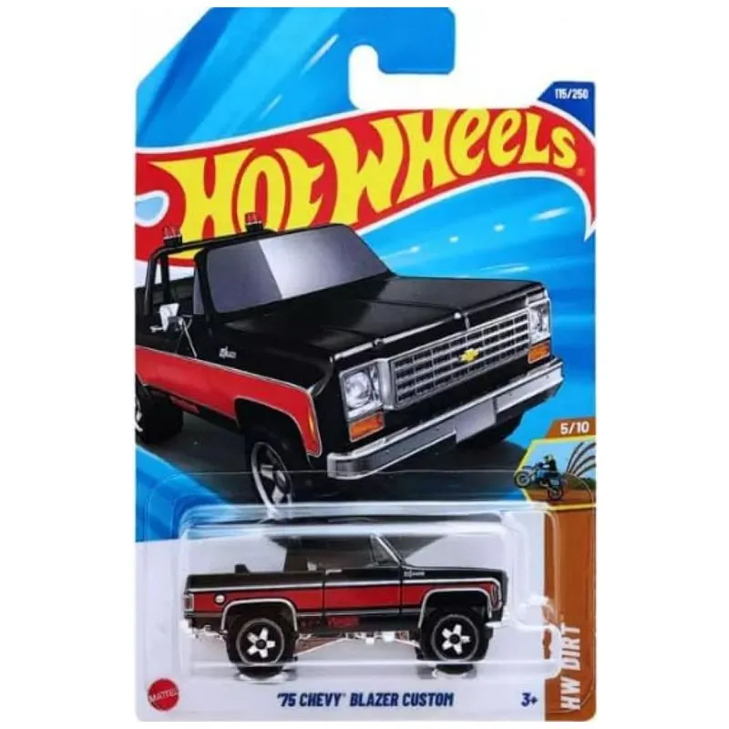 Hot Wheels 75 Chevy Blazer Custom Preto, Série HW Dirt 510, 115/250