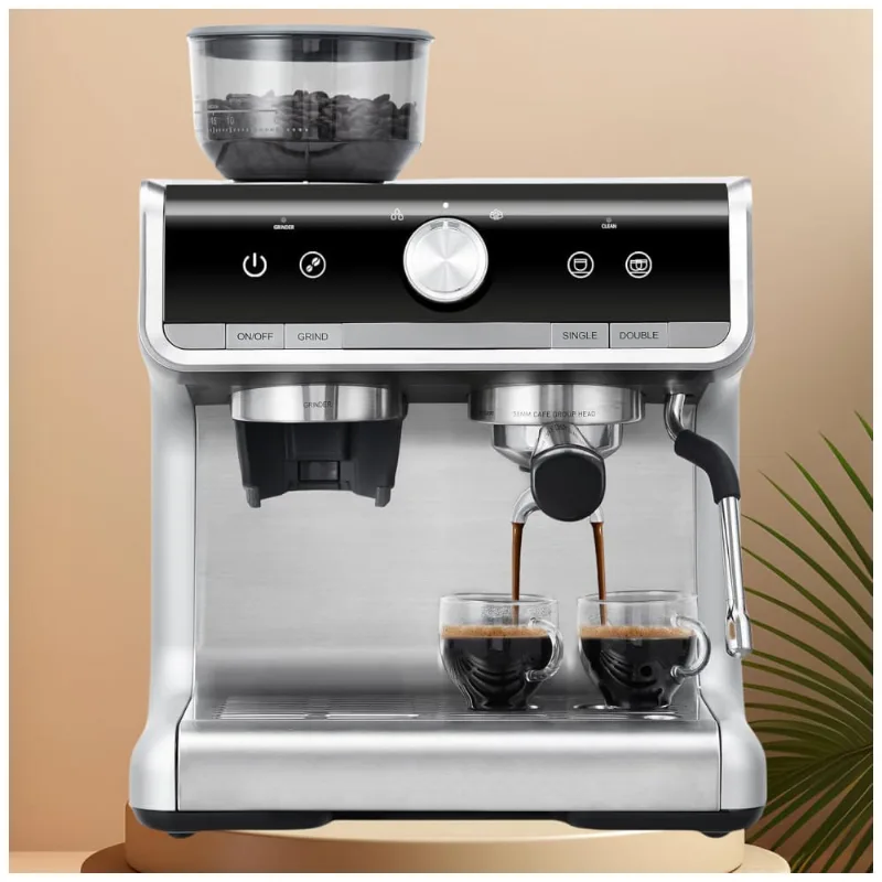Máquina De Café Em Aço Inoxidável, 20 Bar Com Tanque De Água De 2,8l, 110v, Takywep, Prata