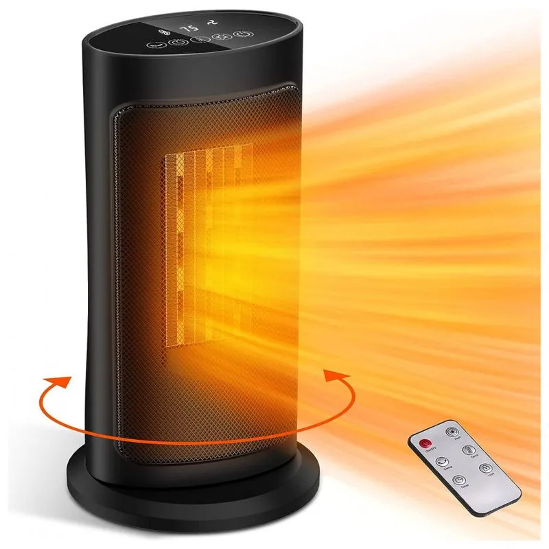 Aquecedor De Ceramica Eletrico Portatil, 3 Configuracoes, 1500w, 110v, Lifeplus Ptc 1503d, Preto