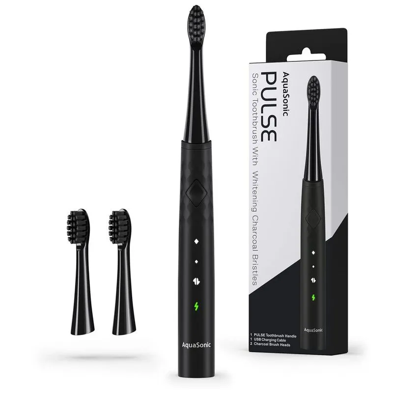Pulse Escova De Dentes Elétrica Ultra Branqueadora Com Cerdas Branqueadoras De Carvão Ativado Escova De Dentes Recarregável Sônica 3 Modos E