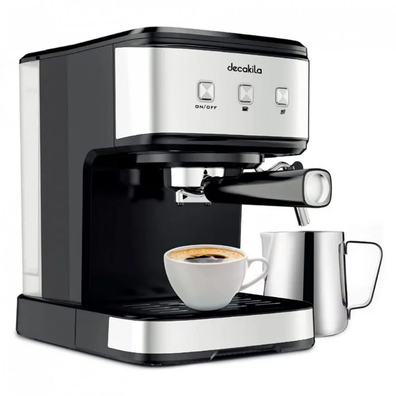 Máquina de Café Expresso DECAKILA 20 Bar Tanque de 1,5 Litros com Vaporizador de Leite 110V