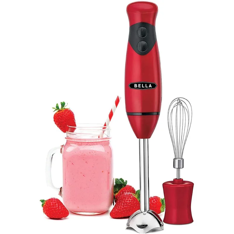 Bella Imersão Misturador De Mão Com Acessório De Batedor, Mistura Rapidamente Molhos, Sopas De Purê, Smoothies &amp;amp Dips, Sem Bpa, Fác