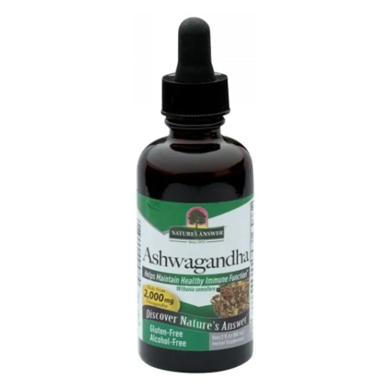 Sem Álcool Em Ashwaganda, 2 Oz By Nature's Answer
