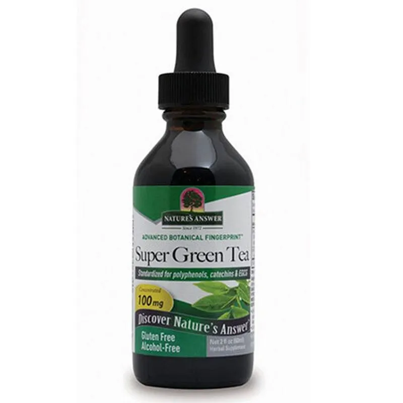 Sem Álcool No Super Green Tea, 2 Oz By Nature's Answer