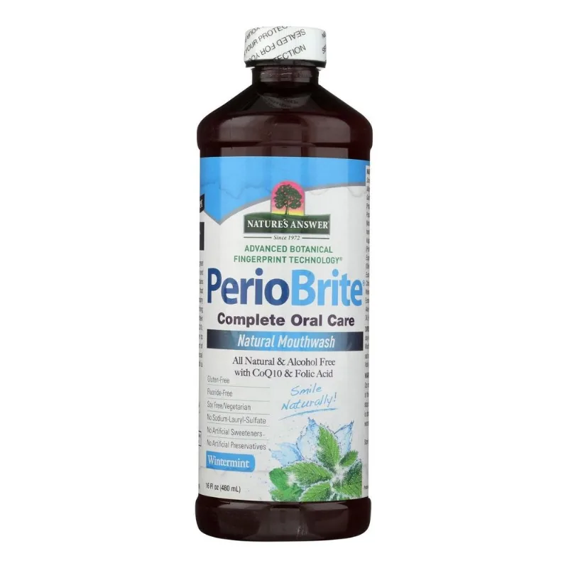 Enxaguante Bucal Nature's Answer Periowash Sem Álcool 473 Ml
