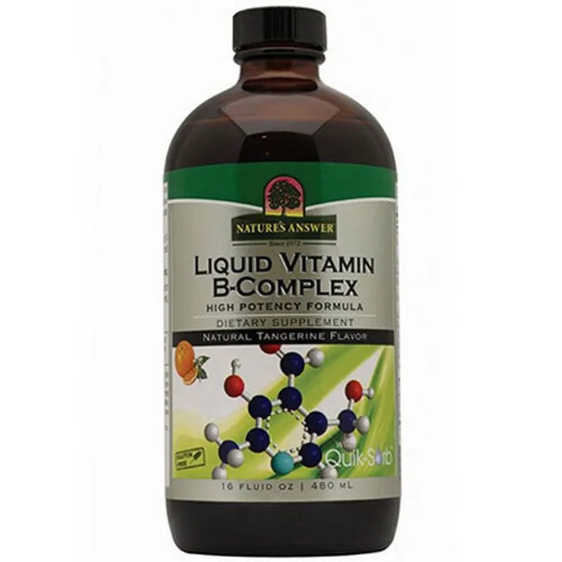 Complexo Líquido De Vitamina B Sabor Natural De Tangerina, 16 Oz