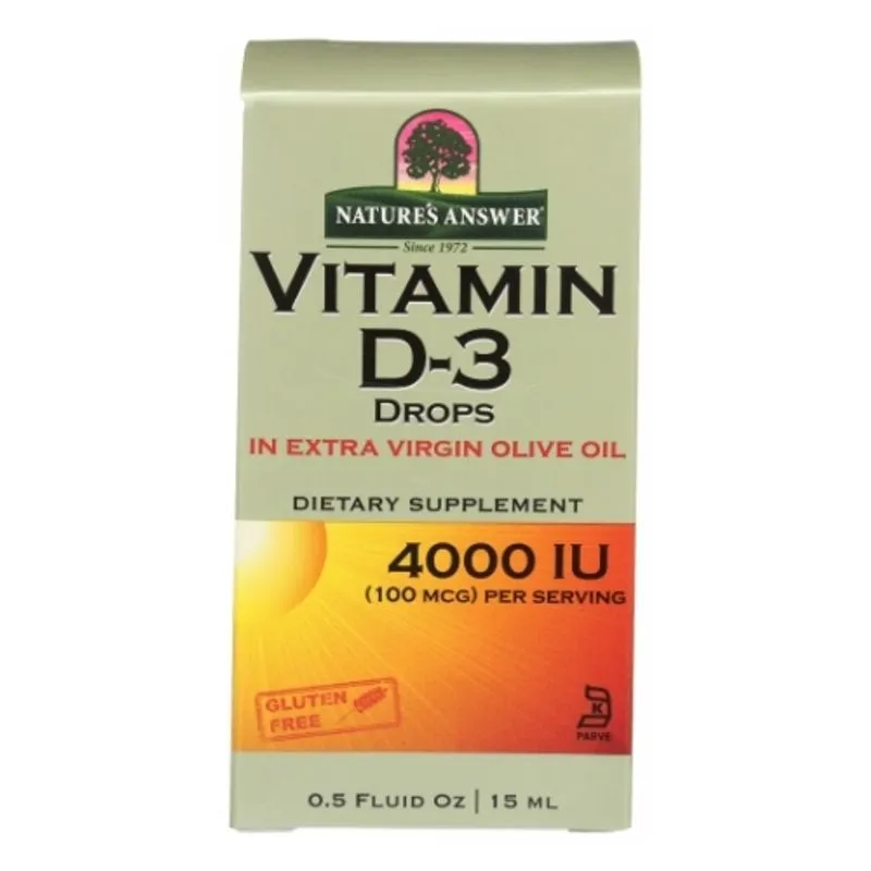 Vitamina D-3 Gotas 4000 Ui 0,5 Oz Por Resposta Da Natureza