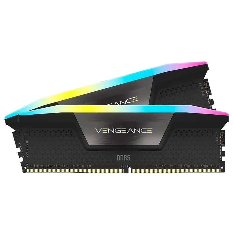 Memória DDR5 - 64GB (2x32GB) / 5.600MHz Corsair Vengeance Black RGB - CMH64GX5M2B5600Z36K