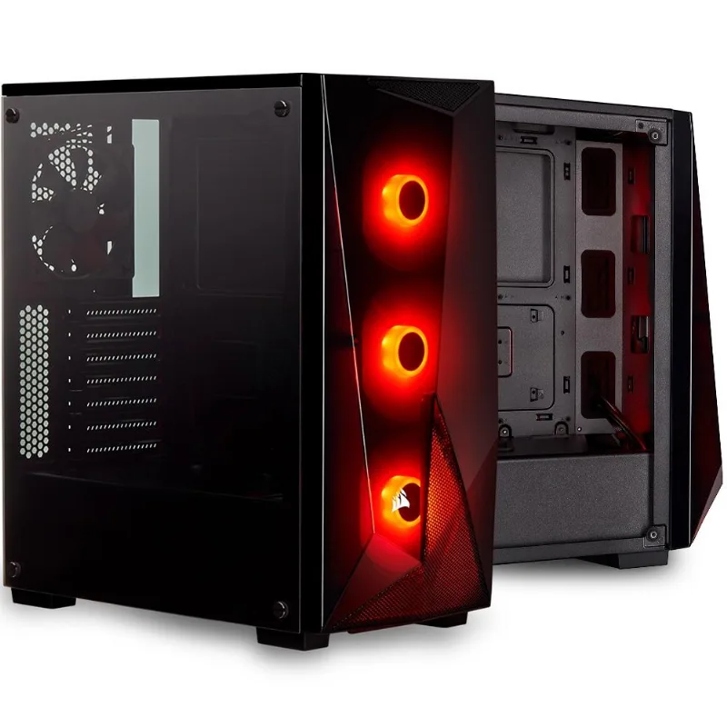 Gabinete Gamer Corsair Carbide Series Spec Delta RGB Mid-Tower 3 Fans Vidro Temperado, Preto - CC-9011166-WW