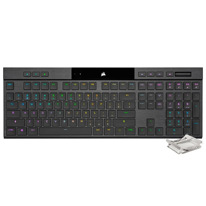 Teclado Mecânico Sem Fio Gamer Corsair K100 Air rgb Wireless Cherry mx Ultra Low Profile Tactile us - CH-913A01U-NA