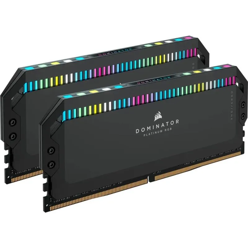 Memória DDR5 - 64GB (2x32GB) / 6.400MHz Corsair Dominator Platinum RGB Black - CMT64GX5M2B6400C32