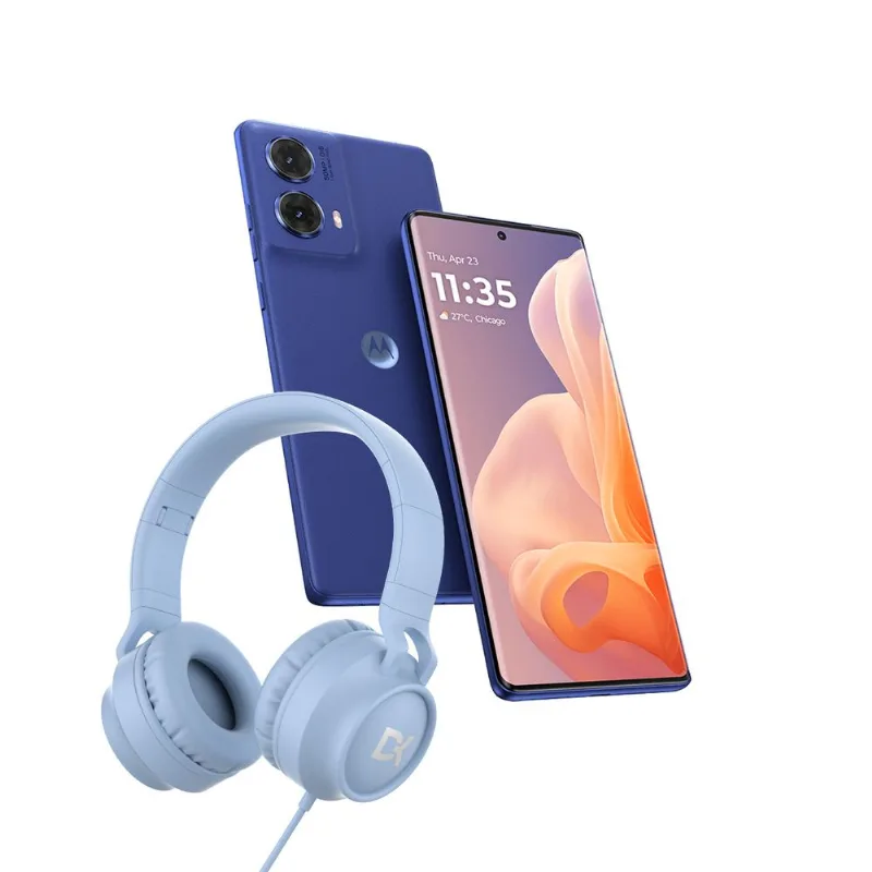 Celular Motorola Moto G85 5G 8+256 Cobalt Blue + Auricular Dekkin Vincha Cable Usb-C
