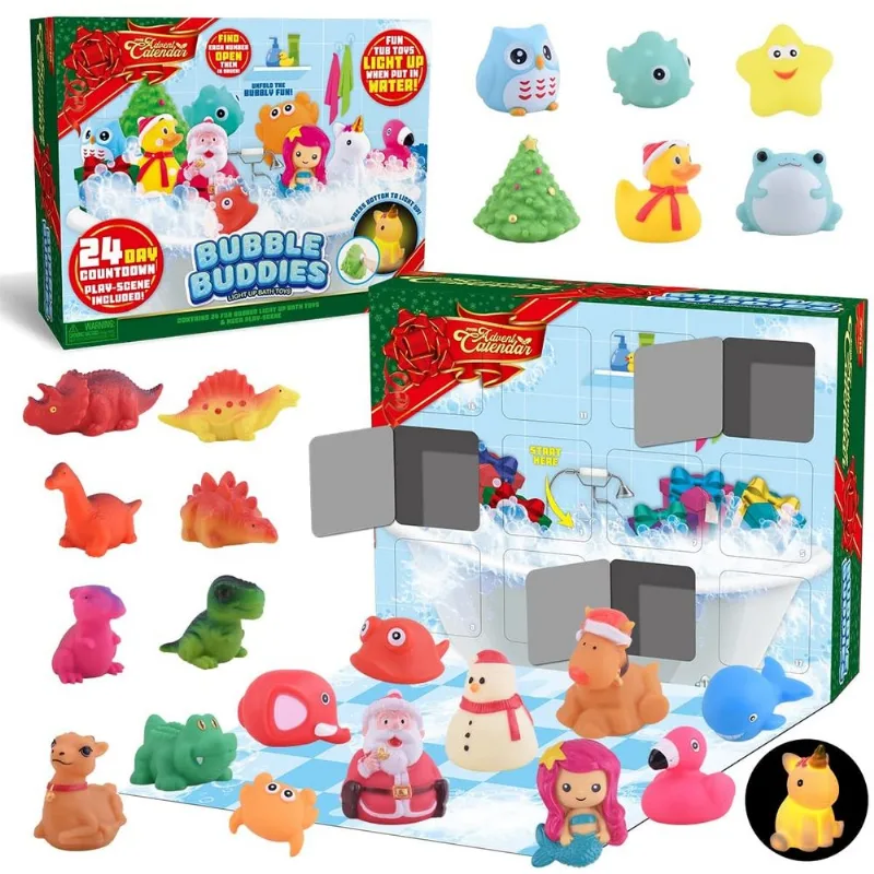 Joyin Light Up Bath Toys 2021 Natal 24 Dias Calendário Do Advento Da Contagem Regressiva Para Crianças Crianças Led Brinquedos Flutuantes Pi