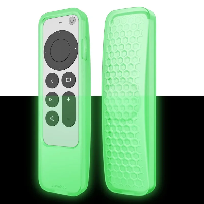 Capa protetora Fintie 2 em 1 para 2021 2022 Apple TV Siri Remote e Apple AirTag - Capa antiderrapante leve à prova de choque para Apple TV 4K / HD Siri Remote Controller (2ª Geração / 3ª Geração), Gre