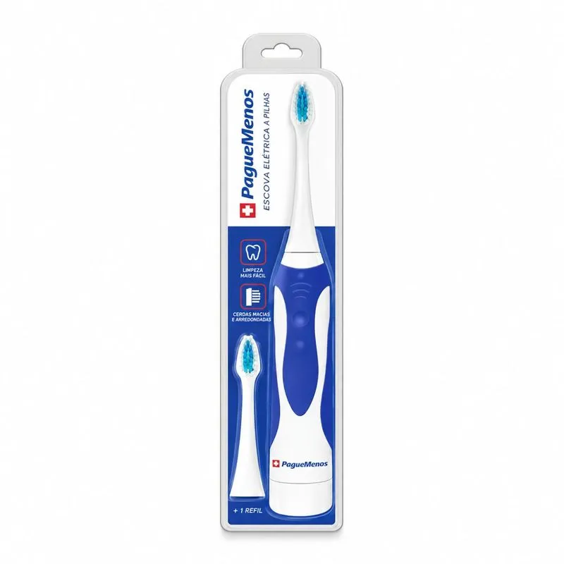 Escova Dental Elétrica Pague Menos + Refil