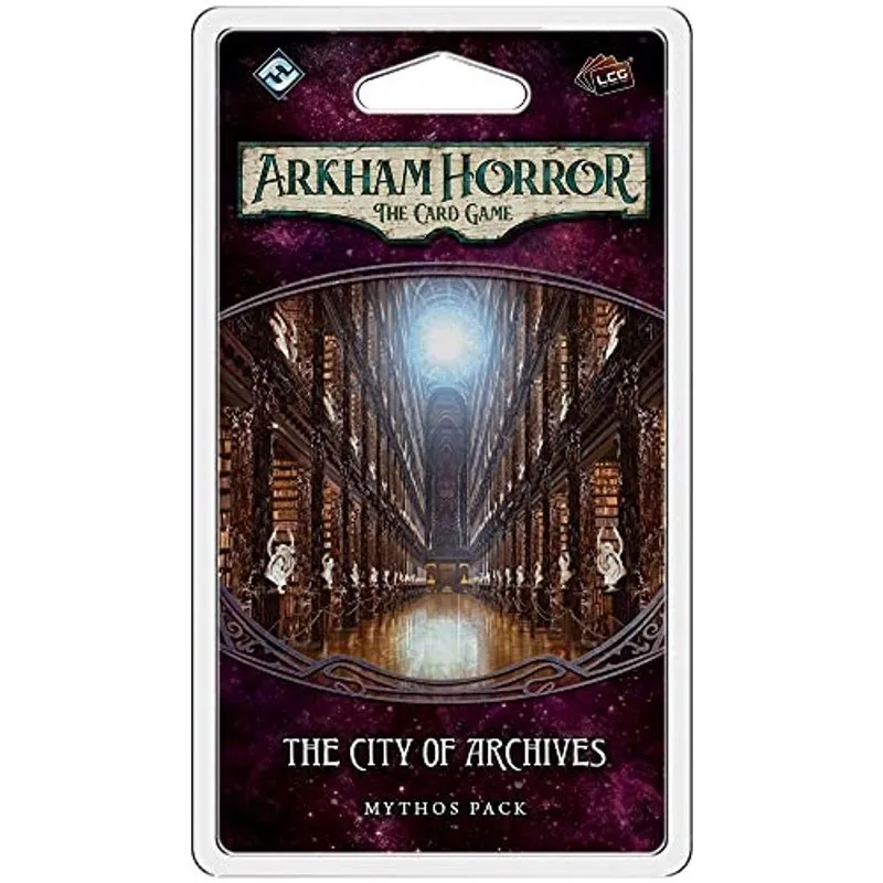 Arkham Horror The Card Game The City of Archives mythos pack do Jogo de Terror Jogo misterioso de Jogos de Cartas Cooperativas Idade 14 + 1-2 Jogadores Tempo médio de jogo de 1-2 horas Feito por Fanta