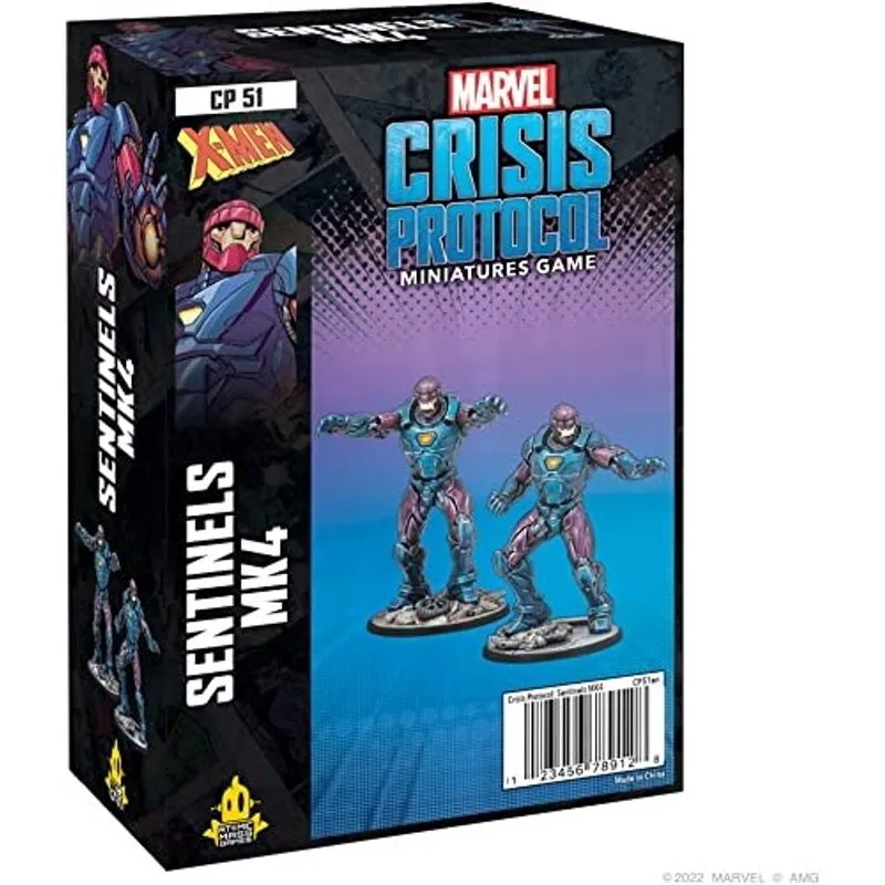 Marvel Crisis: Protocolo Sentinela mk iv Character Pack Marvel Miniaturas Jogo de Estratégia Idade 14 + para 2 jogadores Tempo médio de reprodução 45 minutos Feito por Atomic Mass Games, Multicolor (C