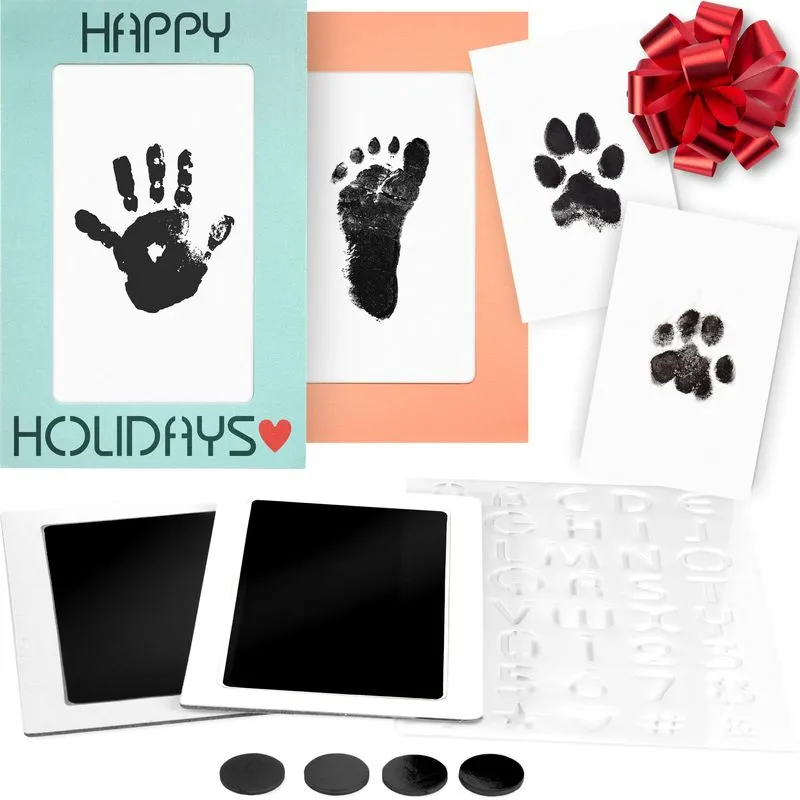 Kit De Mãos E Pés Para Bebês Luna Bean, Lembrança Não Tóxica